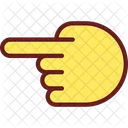 Hand pointing aside  Icon