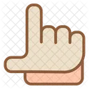 Hand pointing up  Icon