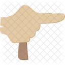 Hand pointing wooden board  Icon