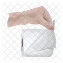 Hand Pulling Tissue Napkin Antiseptic Tissue Icon