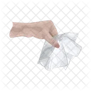 Hand Pulling Tissue Napkin Antiseptic Tissue Icon