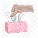 Hand Pulling Tissue Napkin Antiseptic Tissue Icon