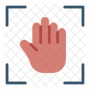 Hand Scan Hand Scanning Hand Recognition Icon