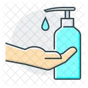 Antibacterial Antivirus Hand Sanitizer Icon