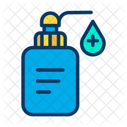 Hand Sanitizer Icon - Download in Colored Outline Style