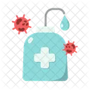 Hand Sanitizer And Virus  Icon