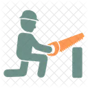 Hand Saw Construction Worker Icon