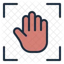 Hand Scan Hand Scanning Hand Recognition Icon