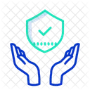 Hand Security Approved Security Shield Shield Icon
