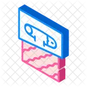 Pin Fabric Isometric Icon