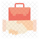 Briefcase And Handshake Icon