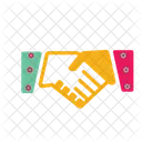 Hand Shaking Partnership Businessman Icon