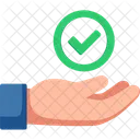 Hand Showing Check Mark  Icon