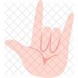 Hand Symbol I Love You  Icon
