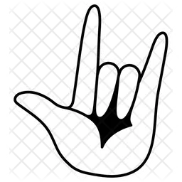 Hand Symbol I Love You  Icon