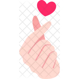 Hand Symbol Mini Heart  Icon