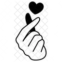 Hand Symbol Mini Heart Love Valentine Icon
