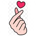 Hand Symbol Mini Heart Love Valentine Icon
