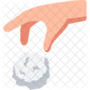 Hand Throwing Paper Balls  Icon