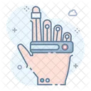 Biometric Hand Secure Tracking Biometric Technology Icon