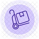 Hand Truck Line Icon Icon