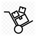 Hand Truck Crate Trolly Icon