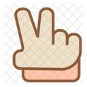 Hand two fingers  Icon