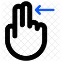 Finger Scroll Down Gesture Extended Icon