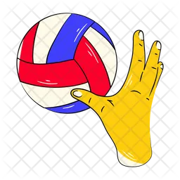 Hand Volleyball  Icon