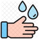 Wash Hand Water Drop Icon