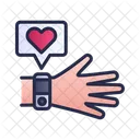 Smart Watch Hand Heart Rate Icon