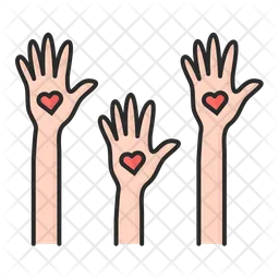 Hand Waving Love  Icon