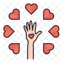 Hand Waving Love  Symbol