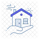 Hand With A House Homeownership Support Expert Guidance Symbol