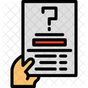 Hand With A Question Mark For Information Question Inquiry Icon