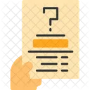 Hand With A Question Mark For Information Question Inquiry Symbol