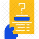 Hand With A Question Mark For Information Question Inquiry Icon