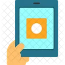 Hand With A Tablet For Online Applications Digital Application Online Process Icon