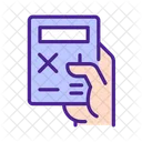 Hand with calculator  Icon