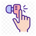 Hand with earphone  Icon