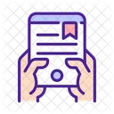 Hand with ebook  Icon