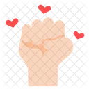 Hand with heart  Icon