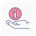 Hand with information sign  Icon