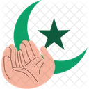 Hand With Moon And Stars Moon And Star Moon Icon