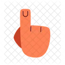 Hand with pointing index finger up  Icon