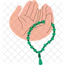 Hand With Prayer Beads  Icon