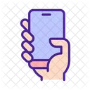 Hand with smartphone  Icon