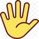 Hand with splayed fingers  Icon