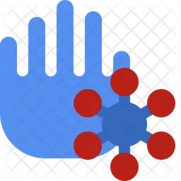 Hand with virus  Icon