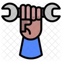 Hand With Wrench Icon